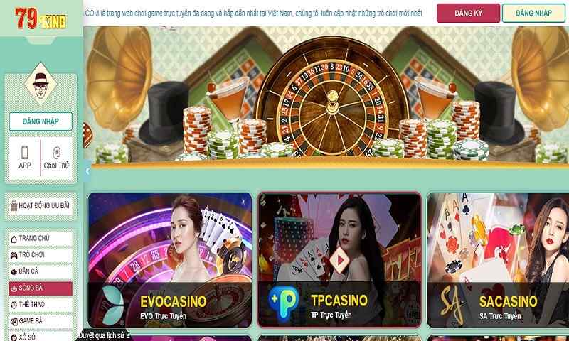 Thứ tự liên kết bài Poker 79King